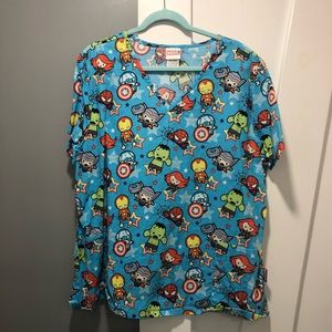 Baby Avengers Scrub Top
